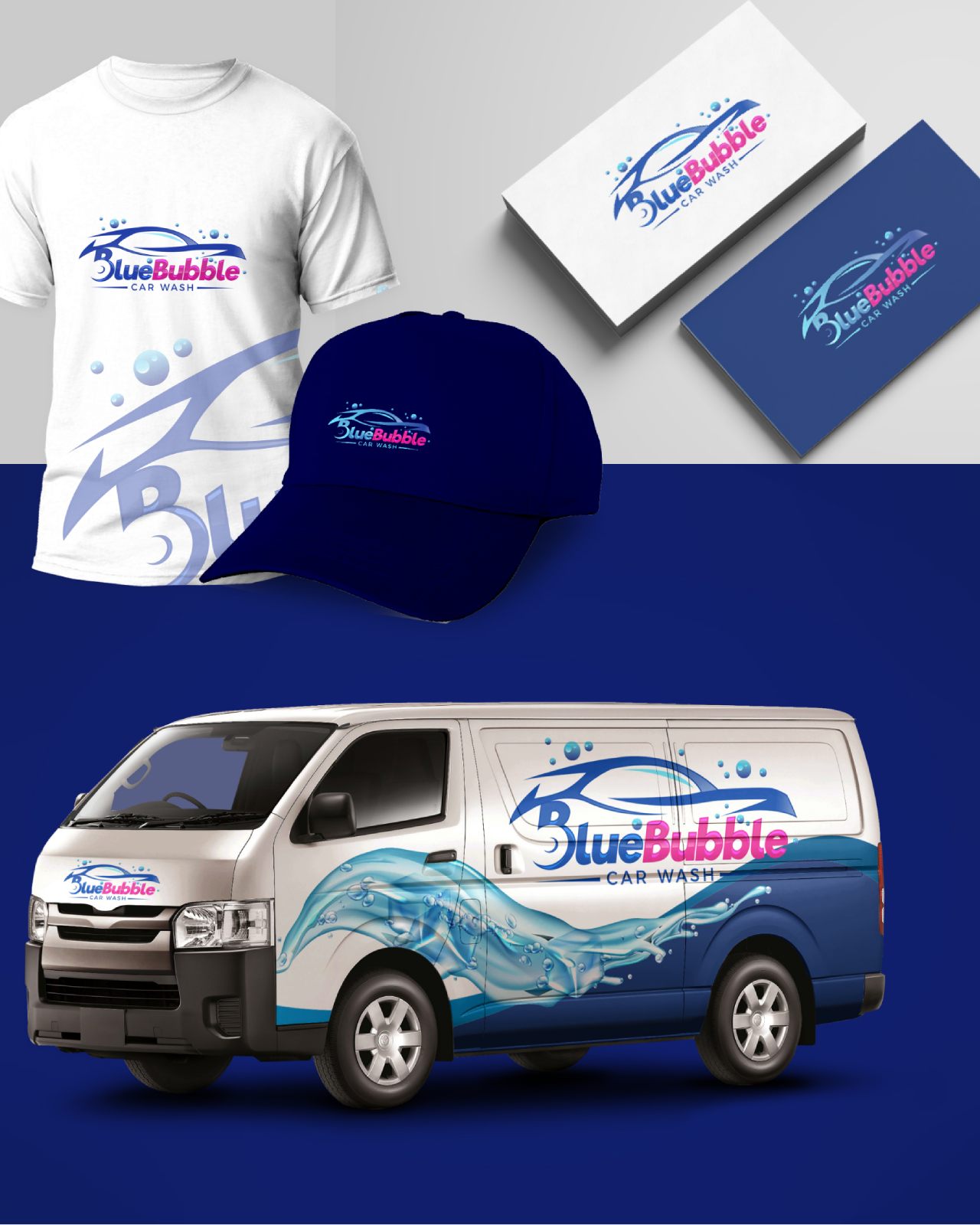 Blue Bubble Vehicle Graphics